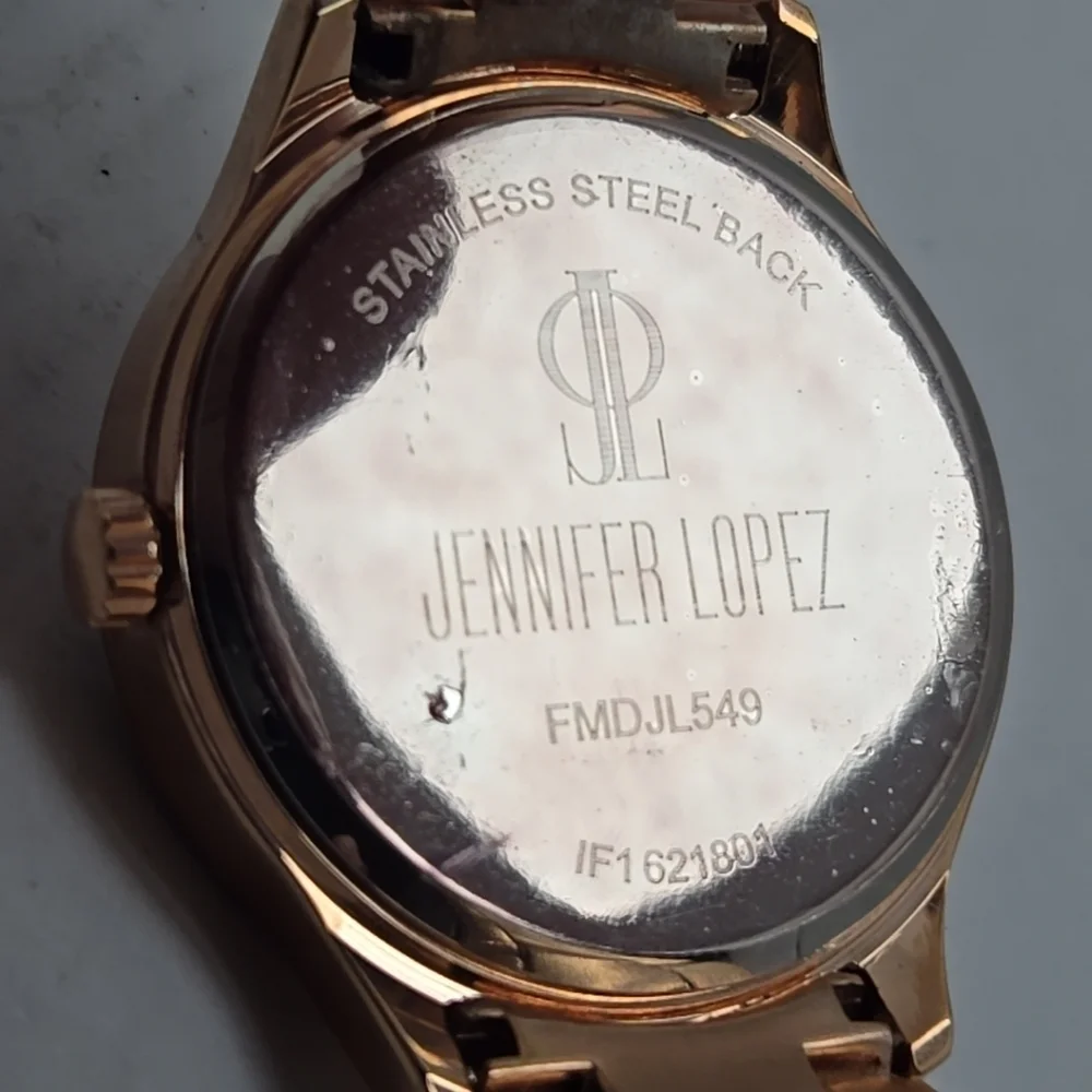 Womens Jennifer Lopez Rose Gold Crystal Watch Rhinestones FMDJL549 New Battery